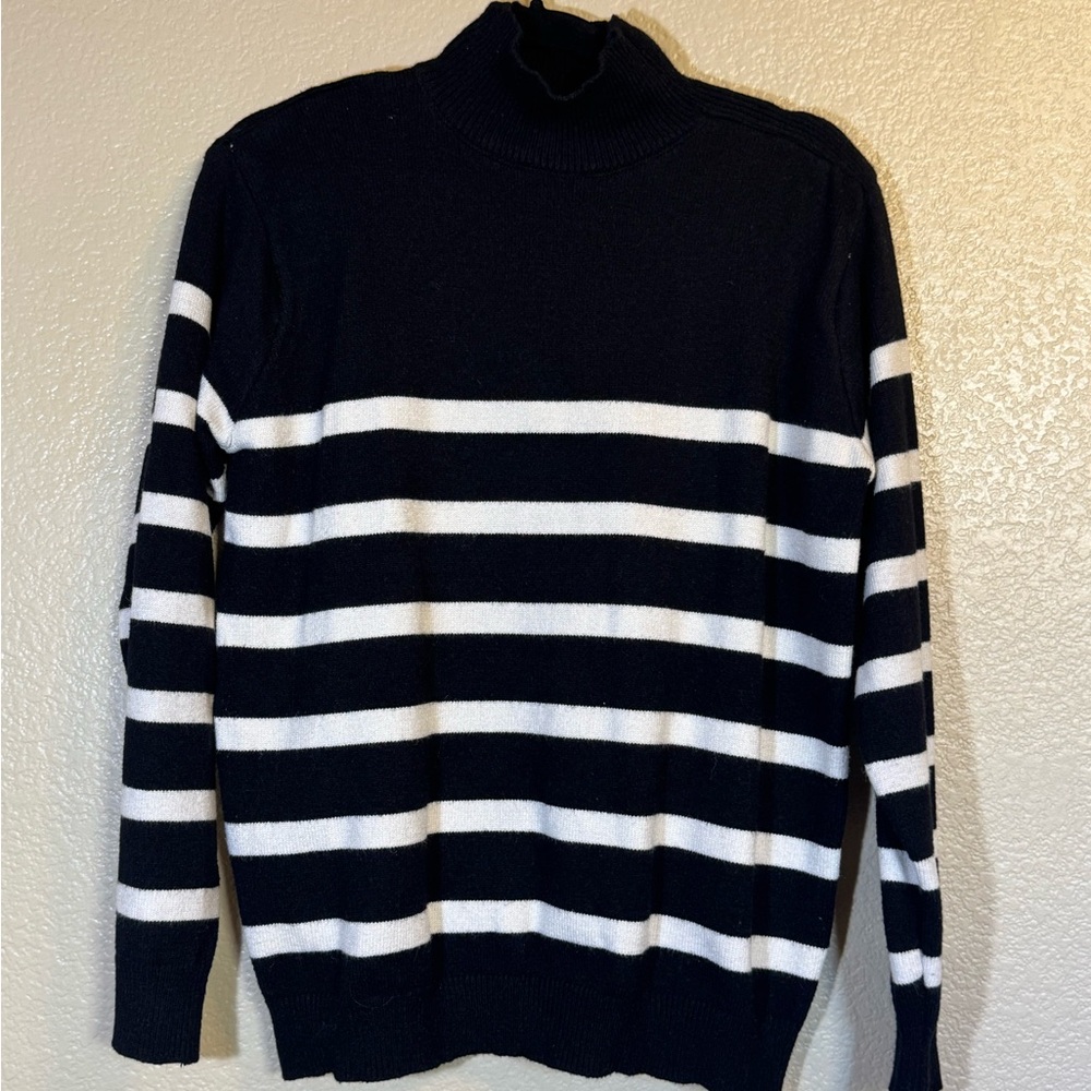 Black and White Striped Sweater